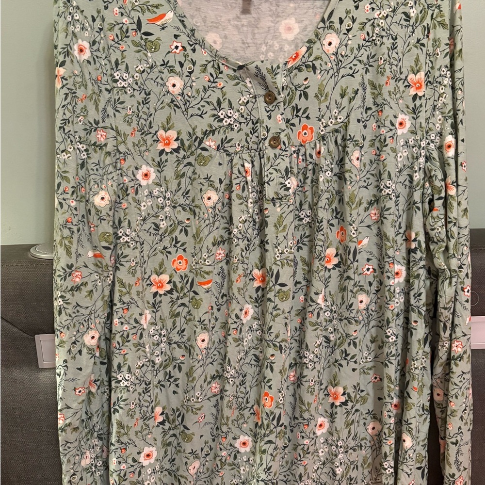 Floral Green Women's Top 3/20❤️ items
